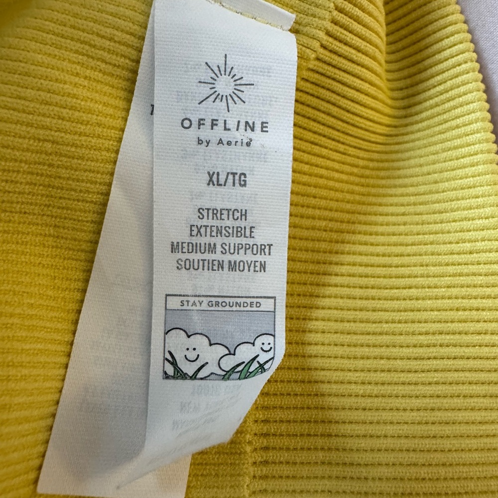 Yellow Ribbed Crop Top - Picture 3 of 3